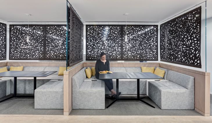 A booth at Institutional Investor's NYC office