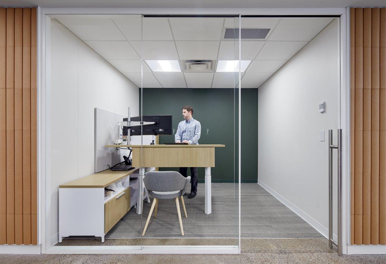 private office standing desk