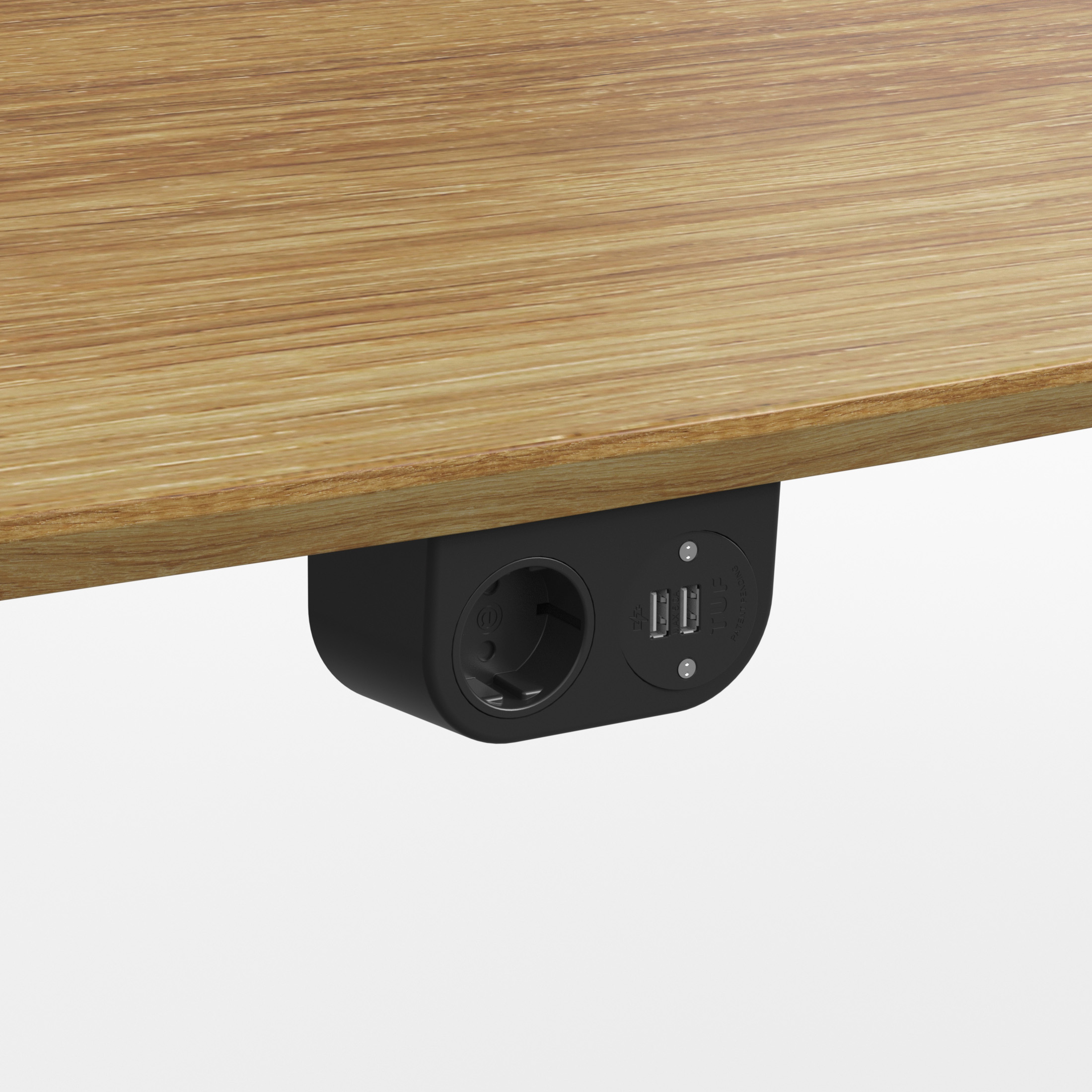 USB charging and outlets on the seamless table