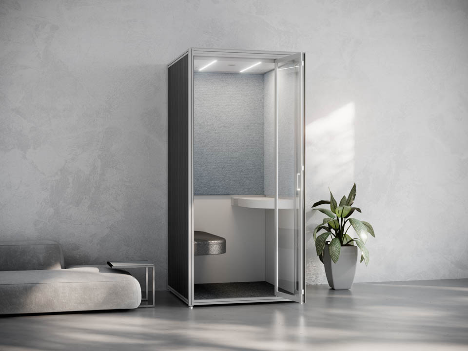 Videoconferencing Office Booths : soundproof phone booth