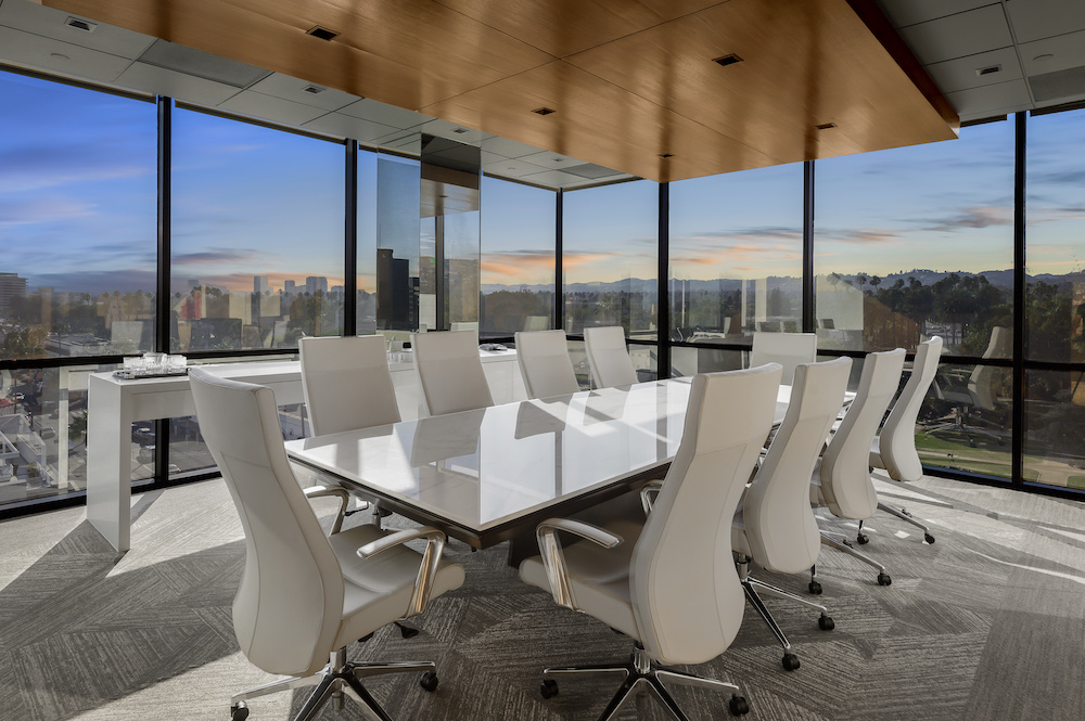 Maxxam Enterprises conference room 4 with view of LA
