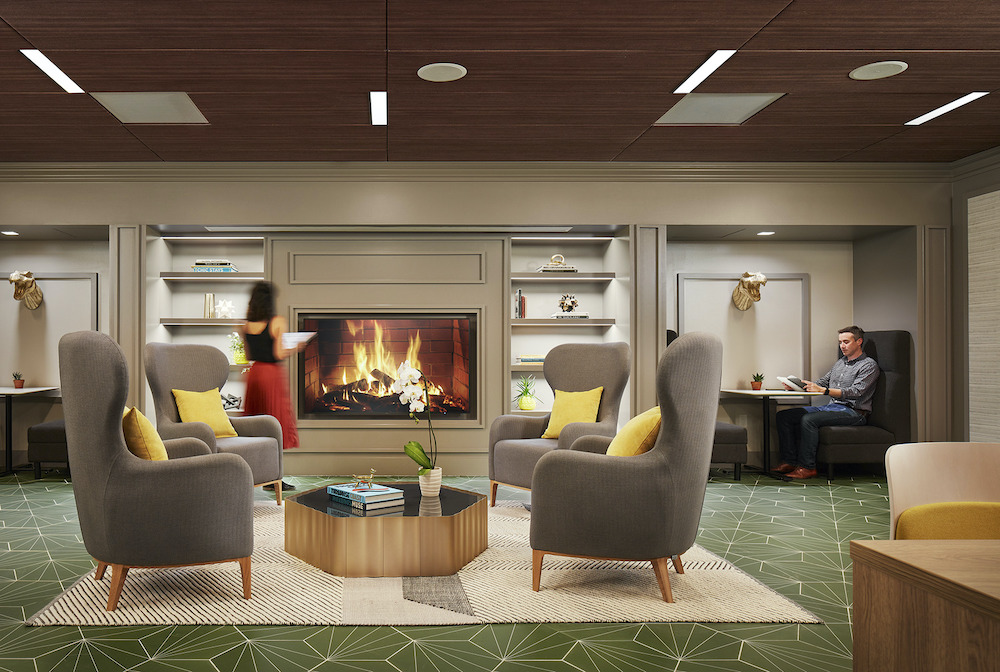 seating area by fire