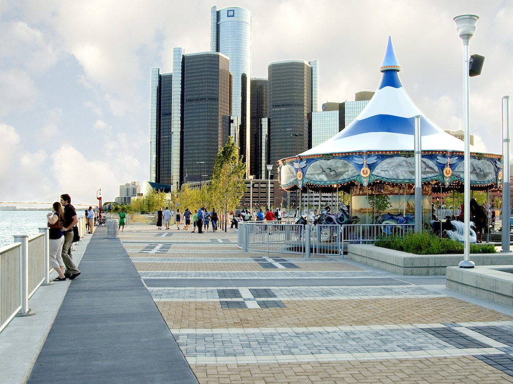 The state of the Detroit riverfront in 2021