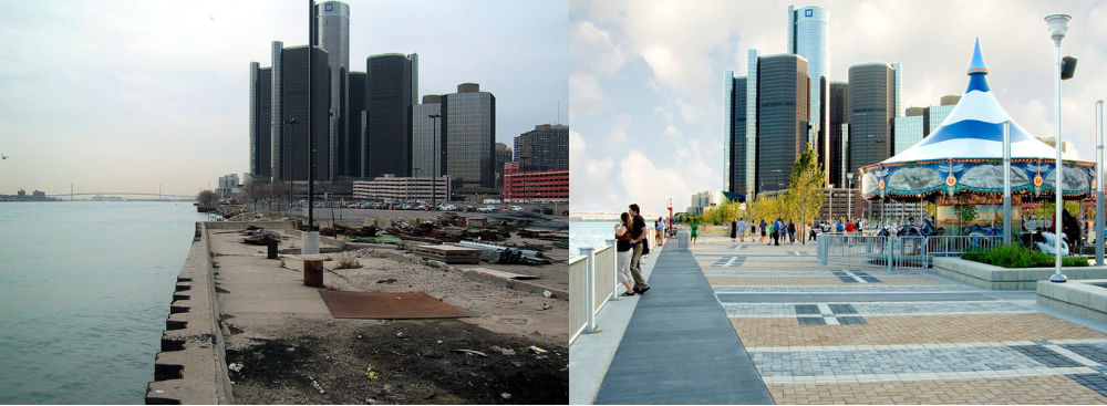 adaptive reuse detroit riverwalk