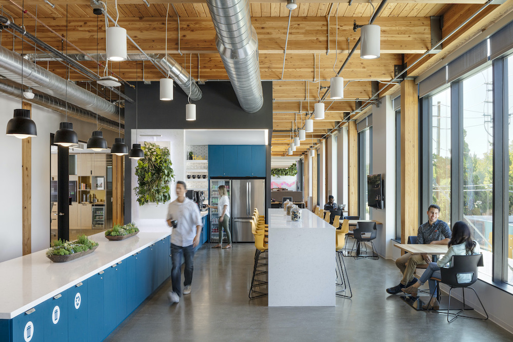 happy office kitchen