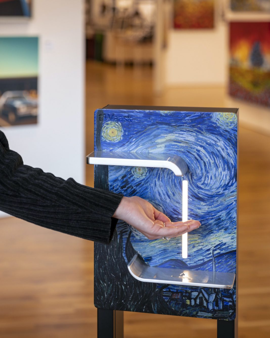 Simple Hand Fixture Touchless Hand Sanitizing Fixture by Vaask - Work Design Magazine